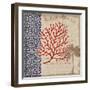 Burlap Coral I-Paul Brent-Framed Art Print