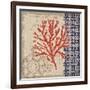 Burlap Coral II-Paul Brent-Framed Art Print