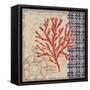 Burlap Coral II-Paul Brent-Framed Stretched Canvas