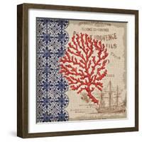 Burlap Coral III-Paul Brent-Framed Art Print