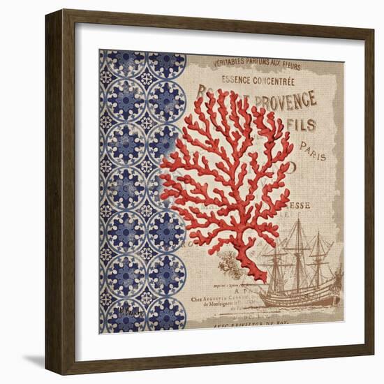 Burlap Coral III-Paul Brent-Framed Art Print