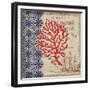 Burlap Coral III-Paul Brent-Framed Premium Giclee Print