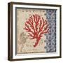 Burlap Coral IV-Paul Brent-Framed Art Print