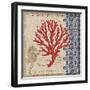 Burlap Coral IV-Paul Brent-Framed Art Print