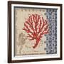 Burlap Coral IV-Paul Brent-Framed Art Print