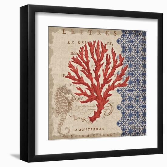 Burlap Coral IV-Paul Brent-Framed Art Print