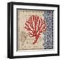 Burlap Coral IV-Paul Brent-Framed Art Print