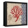 Burlap Coral IV-Paul Brent-Framed Stretched Canvas