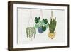 Burlap Hanging Plants-Kimberly Allen-Framed Art Print