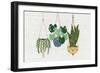 Burlap Hanging Plants-Kimberly Allen-Framed Art Print