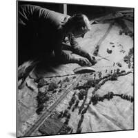Burlap Landscape Being Sewed by WVS Ladies for Use by Royal Air Force-David Scherman-Mounted Photographic Print