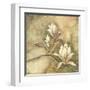 Burlap Magnolia I-Tina Chaden-Framed Art Print