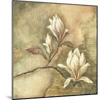 Burlap Magnolia I-Tina Chaden-Mounted Art Print