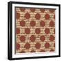 Burlap Red Dots-Joanne Paynter Design-Framed Giclee Print