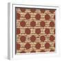 Burlap Red Dots-Joanne Paynter Design-Framed Giclee Print