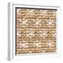 Burlap White Snowflakes-Joanne Paynter Design-Framed Giclee Print