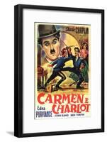 Burlesque on Carmen Movie Charlie Chaplin Poster Print-null-Framed Poster