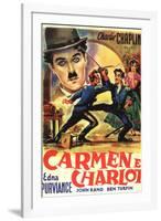 Burlesque on Carmen Movie Charlie Chaplin-null-Framed Art Print