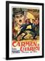 Burlesque on Carmen Movie Charlie Chaplin-null-Framed Art Print