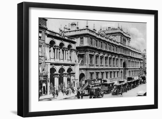 Burlington Arcade Entrance and the House of the Royal Academy, Piccadilly, 1926-1927-McLeish-Framed Giclee Print