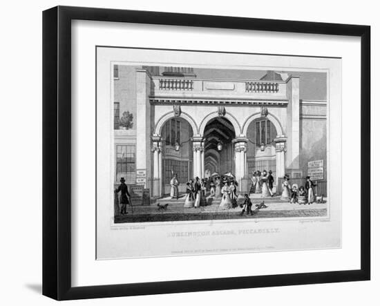 Burlington Arcade, Westminster, London, 1828-William Tombleson-Framed Giclee Print