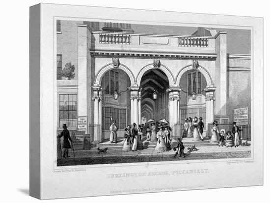 Burlington Arcade, Westminster, London, 1828-William Tombleson-Stretched Canvas