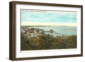 Burlington Harbor on Lake Champlain, Vermont-null-Framed Art Print