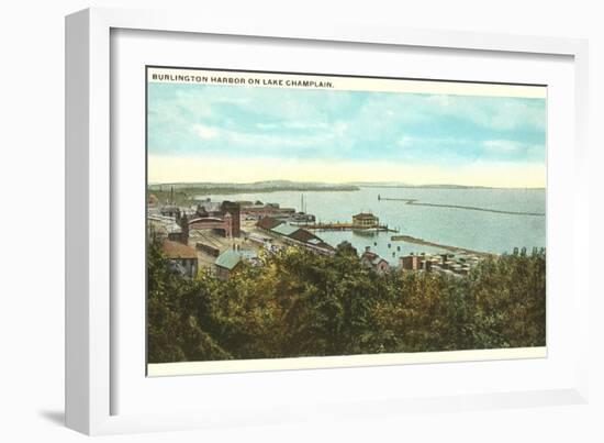 Burlington Harbor on Lake Champlain, Vermont-null-Framed Art Print