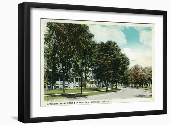 Burlington, Vermont, Fort Ethan Allen View of Officers' Row-Lantern Press-Framed Art Print