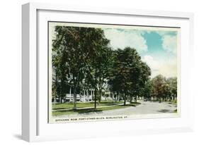 Burlington, Vermont, Fort Ethan Allen View of Officers' Row-Lantern Press-Framed Art Print