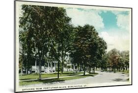 Burlington, Vermont, Fort Ethan Allen View of Officers' Row-Lantern Press-Mounted Art Print