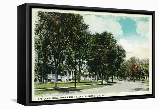 Burlington, Vermont, Fort Ethan Allen View of Officers' Row-Lantern Press-Framed Stretched Canvas