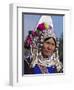 Burma, Kengtung, A Mong La Akha Woman Wearing a Traditional Headdress of Silver and Beads, Myanmar-Nigel Pavitt-Framed Photographic Print