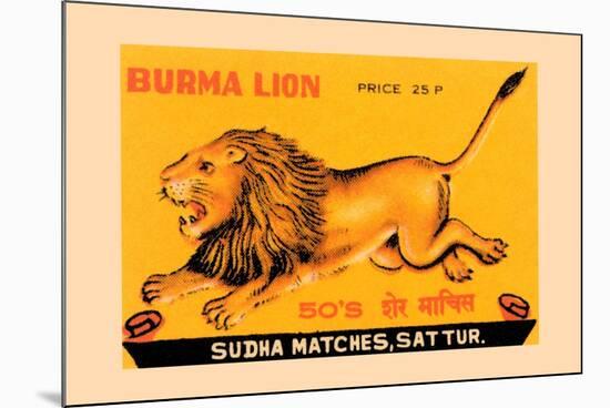 Burma Lion-null-Mounted Art Print