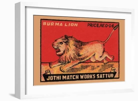 Burma Lion-null-Framed Art Print