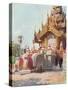 Burma, Mandalay Monastery-R Talbot Kelly-Stretched Canvas