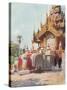 Burma, Mandalay Monastery-R Talbot Kelly-Stretched Canvas