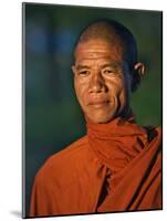 Burma, Rakhine State, A Buddhist Monk Enjoys the Late Afternoon at Sittwe, Myanmar-Nigel Pavitt-Mounted Photographic Print