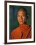 Burma, Rakhine State, A Buddhist Monk Enjoys the Late Afternoon at Sittwe, Myanmar-Nigel Pavitt-Framed Photographic Print