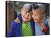 Burma, Rakhine State, Gyi Dawma Village, Two Young Friends at Gyi Dawma Village, Myanmar-Nigel Pavitt-Stretched Canvas