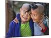 Burma, Rakhine State, Gyi Dawma Village, Two Young Friends at Gyi Dawma Village, Myanmar-Nigel Pavitt-Mounted Photographic Print