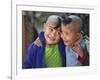 Burma, Rakhine State, Gyi Dawma Village, Two Young Friends at Gyi Dawma Village, Myanmar-Nigel Pavitt-Framed Photographic Print