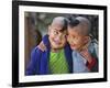 Burma, Rakhine State, Gyi Dawma Village, Two Young Friends at Gyi Dawma Village, Myanmar-Nigel Pavitt-Framed Photographic Print