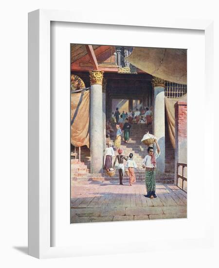 Burma, Rangoon, Pagoda-R Talbot Kelly-Framed Art Print