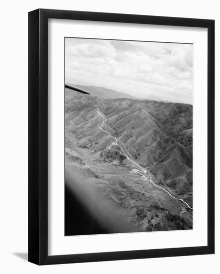 Burma Road Stretching across Landscape-Frank Cancellare-Framed Photographic Print