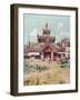 Burma Scenery, Rest House-R Talbot Kelly-Framed Art Print