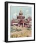 Burma Scenery, Rest House-R Talbot Kelly-Framed Art Print