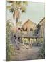 Burma Scenery, Village-R Talbot Kelly-Mounted Art Print