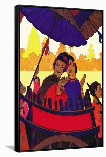 Burma, The Golden Landscape-Frank Mcintosh-Framed Stretched Canvas