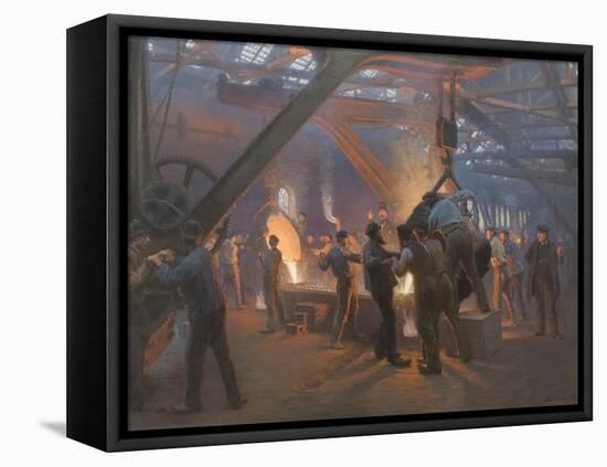 Burmeister and Wain Iron Foundry 1885-Peder Severin Kroyer-Framed Stretched Canvas